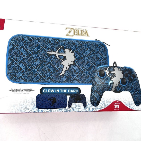 Nintendo Switch PDP REMATCH Zelda GLOW Controller & Travel Case Bundle - Picture 2 of 8